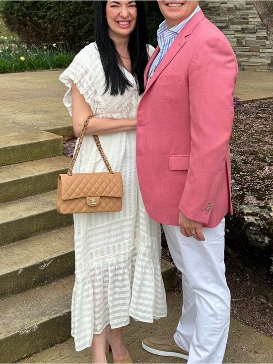 Worn once! Anthropologie V-Neck Ruffle Tiered Babydoll Midi Dress - Picture 6 of 6